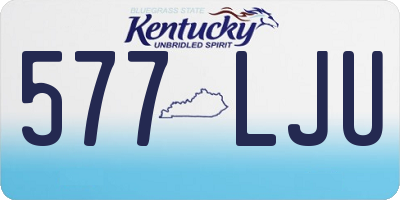 KY license plate 577LJU