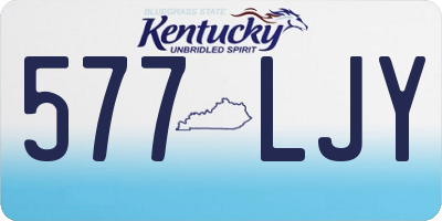 KY license plate 577LJY