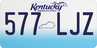KY license plate 577LJZ
