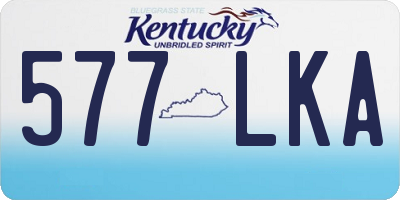 KY license plate 577LKA