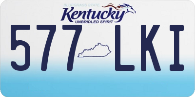 KY license plate 577LKI