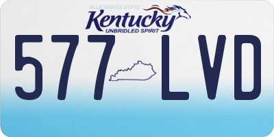 KY license plate 577LVD