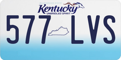 KY license plate 577LVS