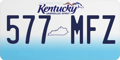 KY license plate 577MFZ