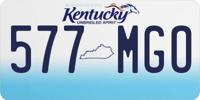 KY license plate 577MGO