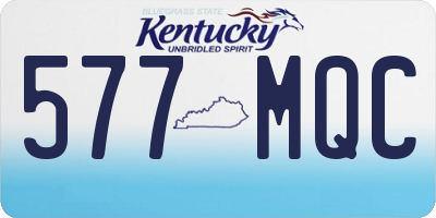 KY license plate 577MQC