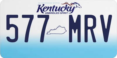 KY license plate 577MRV