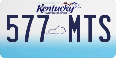 KY license plate 577MTS
