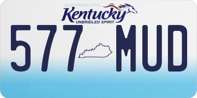 KY license plate 577MUD