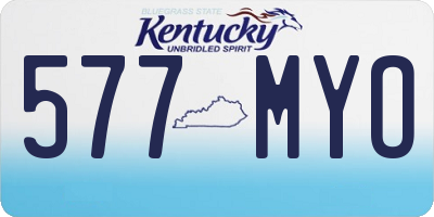 KY license plate 577MYO
