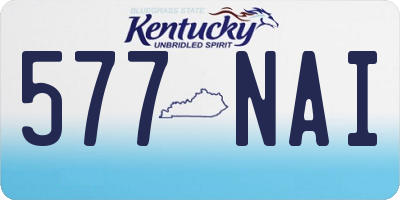 KY license plate 577NAI