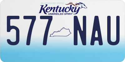 KY license plate 577NAU