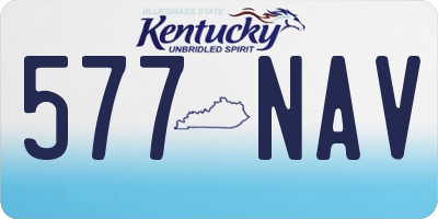KY license plate 577NAV