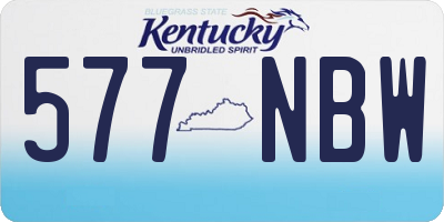 KY license plate 577NBW