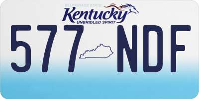 KY license plate 577NDF
