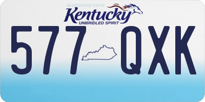 KY license plate 577QXK