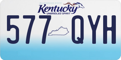 KY license plate 577QYH