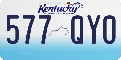 KY license plate 577QYO