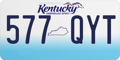 KY license plate 577QYT