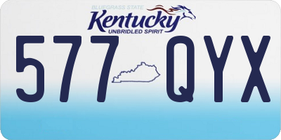 KY license plate 577QYX