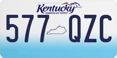 KY license plate 577QZC