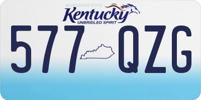 KY license plate 577QZG