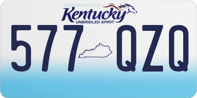 KY license plate 577QZQ