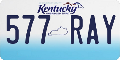 KY license plate 577RAY