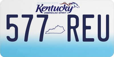 KY license plate 577REU