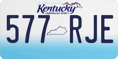 KY license plate 577RJE