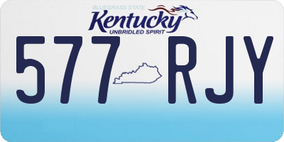 KY license plate 577RJY