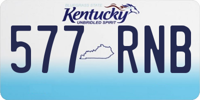 KY license plate 577RNB