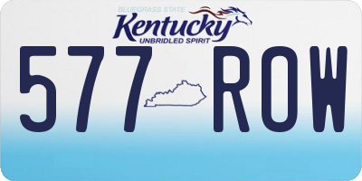 KY license plate 577ROW