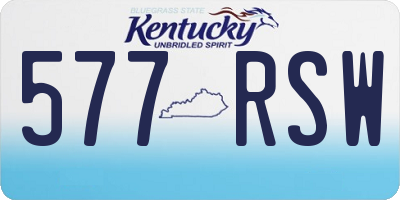 KY license plate 577RSW