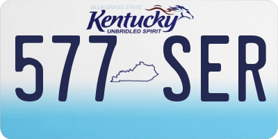 KY license plate 577SER