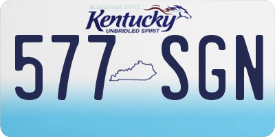 KY license plate 577SGN