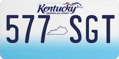 KY license plate 577SGT