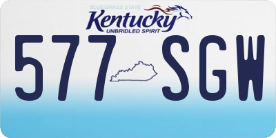 KY license plate 577SGW