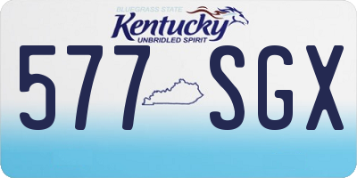 KY license plate 577SGX