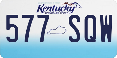KY license plate 577SQW