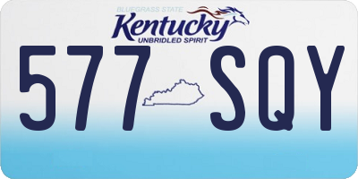 KY license plate 577SQY