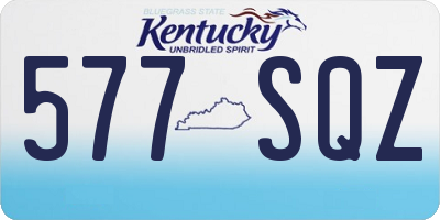 KY license plate 577SQZ