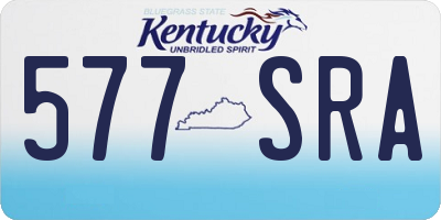 KY license plate 577SRA