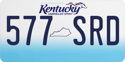 KY license plate 577SRD