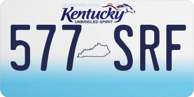 KY license plate 577SRF