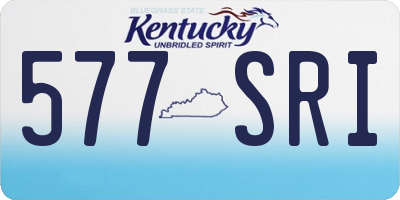 KY license plate 577SRI