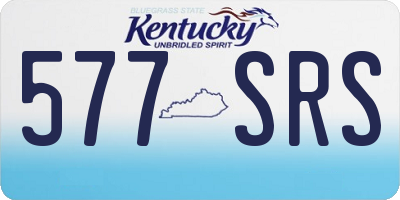 KY license plate 577SRS