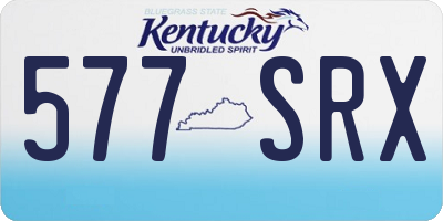 KY license plate 577SRX