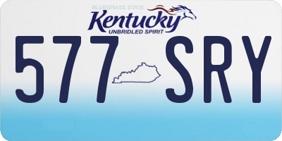 KY license plate 577SRY