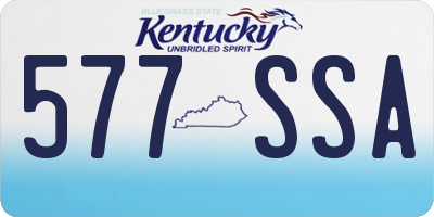 KY license plate 577SSA